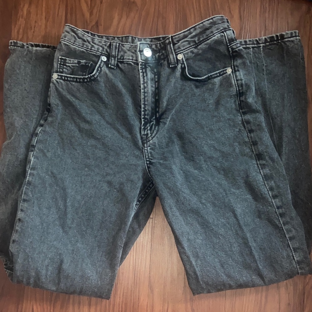 Baggy High Rise Black Denim Jeans